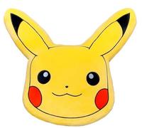 Halantex Pokemon Pikachu Coussin en peluche 3D, doux, décoratif, avec rembourrage, 40 x 40 cm