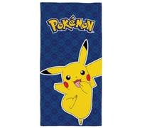 Halantex POKEMON PIKACHU Felice - Serviette de plage - 100 % coton - Dimensions 70 x 140 cm - POK-1050T - Couleur bleue