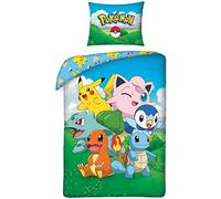 Halantex Pokemon POK-419BL Parure de lit 100 % coton 140 x 200 cm + 70 x 90 cm