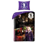 Halantex WEDNESDAY avec ENID SINCLAIR - Housse de couette 140 x 200 cm avec taie d'oreiller 70 x 90 cm - 100 % polyester - Multicolore