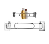Halatua Barre de rangement de douche pour camping-car - Barres de rangement autocollantes peu encombrantes sans perçage, accessoires d'angle de douche pour caravanes, camping-cars, cuisines, étagères
