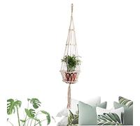 Halatua Cintre bohème - Fabriqué à la main en macramé, support de à suspendre en corde de coton avec perles en bois pour décoration intérieure et extérieure