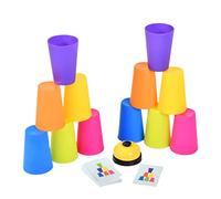 Halatua Empilage de gobelets | Jeux de Tasses Rapides drôles pour Les Tasses de Piles Volantes intellectuelles pour Enfants,Ensemble éducatif d'empilage de Tasses pour la fête de Voyage de Jeu