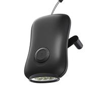 Halatua Poche à remonter | Lampe Torche Rechargeable à manivelle | La Torche actionnée par la Main imperméable portative Allume 3 LED pour la randonnée extérieure Sac à Dos d'es