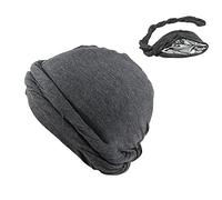 Halatua Turban pour homme Halo, Durag pour homme doublé de soie - Longue queue de tête, turban Durag avec bonnet de bas, longues bretelles larges, tendance et extensible
