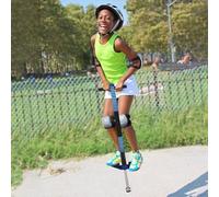 Halay Springstok Blauw - Max Jumpstick - Blauwe Pogostick antidérapant - Petit Pied pogo Stick