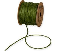 Halbach Cordon de jute Cordon de décoration vert mousse Bricolage Rouleau de 50 m