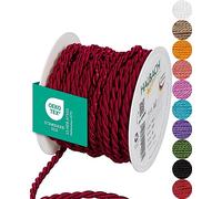 Halbach Seidenbänder Cordon de qualité supérieure (Bordeaux) Largeur 6 mm Longueur 10 m Fabriqué en Allemagne et certifié Öko-Tex Cordon en Satin Brillant en acétate