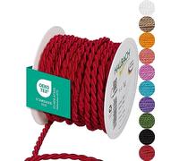 Halbach Seidenbänder Cordon de qualité supérieure (Rouge) - Largeur 6 mm - Longueur 10 m - Fabriqué en Allemagne et certifié Öko-Tex - Cordon en Satin Brillant en acétate