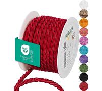 Halbach Seidenbänder Cordon de qualité supérieure (Rouge) | Largeur 8 mm x Longueur 10 m | Fabriqué en Allemagne et certifié Oeko-Tex | Cordon satiné Brillant en acétate