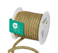 Halbach Seidenbänder Cordon doré de qualité supérieure Largeur 10 mm Longueur 10 m Cordon pour décorations DIY Artisanat et Emballage Cadeau Couleur Or