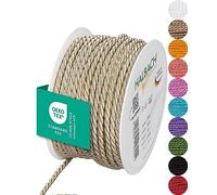 Halbach Seidenbänder Cordon en Satin de qualité supérieure - Largeur 4 mm - Longueur 25 m - pour décoration de Cadeaux - Couleur : Nacre