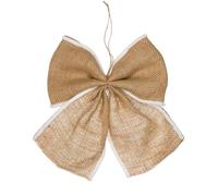 Halbach Seidenbänder Ensemble de nœuds en jute premium | Grand nœud cadeau pour décoration de Noël et ornement d'arbre