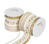 Halbach Seidenbänder Lot de 6 rouleaux de ruban cadeau de Noël de qualité supérieure - Lot de 6 rouleaux de rubans décoratifs de Noël et cordons - Ruban pour emballage cadeau