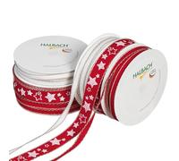 Halbach Seidenbänder Lot de 6 rouleaux de ruban cadeau de Noël de qualité supérieure - Ruban décoratif pour emballage cadeau