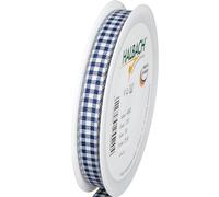 Halbach Seidenbänder Ruban à Carreaux en Polyester Bleu foncé Largeur 10 mm Longueur 25 m