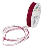 Halbach Seidenbänder Ruban à Ruban Rouge vin 50 m x 5 mm