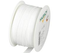 Halbach Seidenbänder Ruban décoratif aspect coton avec bord arqué, largeur : 15 mm, longueur : 25 m, ruban pour décorer et décorer des cadeaux et des occasions de fête, ruban décoratif à faire