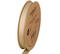 Halbach Seidenbänder Ruban gros grain de qualité supérieure | Largeur : 13 mm Longueur : 25 m | Ruban cadeau durable en polyester recyclé | Idéal comme ruban | Couleur : sable