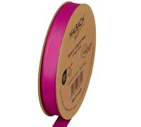 Halbach Seidenbänder Ruban gros-grain de qualité supérieure | Largeur : 13 mm Longueur : 25 m | Ruban cadeau durable en polyester recyclé | Idéal comme ruban | Couleur : rose vif
