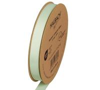 Halbach Seidenbänder Ruban gros grain de qualité supérieure | Largeur : 13 mm Longueur : 25 m | Ruban cadeau durable en polyester recyclé | Idéal comme ruban | Couleur : vert pâle