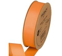 Halbach Seidenbänder Ruban gros-grain de qualité supérieure | Largeur : 25 mm Longueur : 25 m | Ruban cadeau durable en polyester recyclé | Idéal comme ruban | Couleur : abricot