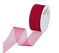 Halbach Seidenbänder Ruban rouge vin 50 m x 40 mm