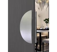 Halbkreisförmige Türgriffe aus gebürstetem Silber, rostfreier Beschlagsatz aus Aluminiumlegierung für Glaseingangstore, 40 cm (15,75 Zoll) Modernes Design, stilvolles, langlebiges Türzubehör