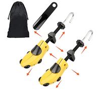 Halcent 1 Paire Embauchoirs Plastique avec Métal Arbre de Chaussure avec Chausse-Pied Embauchoir Homme Femme, Yellow, EU 41-46