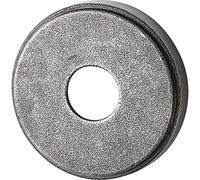 HALCÖ 0109.004.10.0.01 Rosace de sécurité pour poignées de porte, rosette de sécurité ronde extérieure, fer galvanisé noir passivé, argent