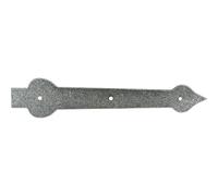 HALCÖ 0203.044.00.0.01.400 Goujon à visser 345,5 mm, longue bande pour portes, acier galvanisé noir passivé, argent