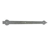 HALCÖ 0203.044.00.0.01.600 Goujon à visser 545,5 mm, longue bande pour portes, acier galvanisé noir passivé, argent