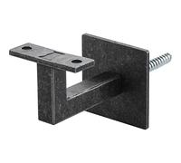 HALCÖ 0529.166.00.0.01.M10 Porte-main courante avec fixation à vis, espacement au mur 78 mm, support de main courante en acier noir passivé, argent