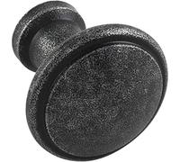 HALCÖ Söll Bouton de meuble en métal galvanisé Noir passivé Diamètre 40 mm Profondeur 32 mm