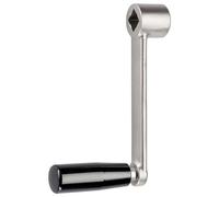 HALDER 24330.0520 Manivelle en acier Noir L = 80 mm/s = 10 mm