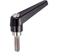 HALDER 24390.0012 Levier de serrage réglable Noir d1 = 13 mm / d2 = M4 / l1 = 12 mm