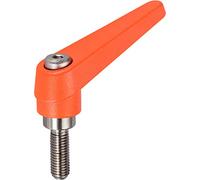 HALDER 24390.0441 Levier de serrage réglable Orange d1 = 22 mm / d2 = M10 / l1 = 20 mm