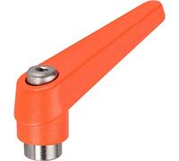 HALDER 24390.0511 Levier de serrage réglable, orange, d1 = 25 mm / d2=M10