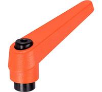 HALDER 24400.0121 Leviers de serrage réglables, orange, d1=14 mm/d2=M6