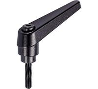 HALDER 24400.0354 Leviers de serrage réglables, noir, d1=18 mm/d2=M8/l1=25 mm