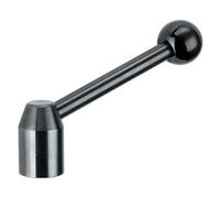 HALDER 24430.0038 Levier de serrage avec filetage interne Noir Diamètre 25 mm d2 = M12 / acier