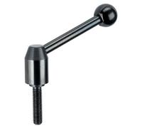 HALDER 24440.0124 Levier de serrage réglable avec vis en acier mat d1 = 21 mm / d2 = M8 / l1 = 20 mm/acier