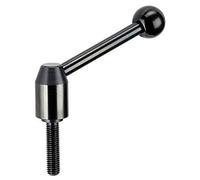 HALDER 24440.0220 Levier de serrage réglable en acier mat d1 = 24 mm / d2=M10 / l1 = 16 mm/acier