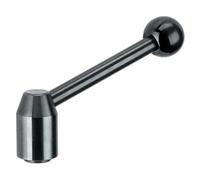 HALDER 24440.0502 Levier de serrage réglable avec filetage interne Acier mat d1 = 40 mm / d2 = M20 / acier