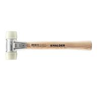 Halder Maillet à frappe amortie BASEPLEX L. 330 mm D. tête 40 mm dur bois nylon blanc H Quantité:1