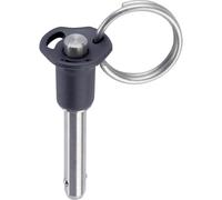 HALDER 4210.B25 Poignée champignon à action simple selon NASM/MS17984 Noir Diamètre nominal 1/4"