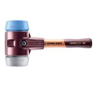 HALDER FRANCE Maillet HALDER SIMPLEX TPE Souple/Caoutchouc chargé avec boîtier en Fonte malléable Bois-D=80 mm-Manche extra-court-3013.082