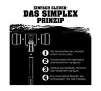 Halder HALDER Manche de rechange pour maillet à frappe amortie SIMPLEX 100-125 Quantité:1