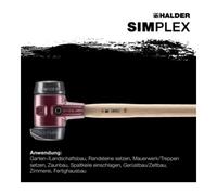 Halder Halder Marteau de forgeron SIMPLEX 60mm caoutchouc avec pied acier moulé Quantité:1