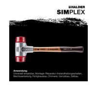 Halder Halder Schonhammer SIMPLEX alu 30 mm plastique Quantité:1